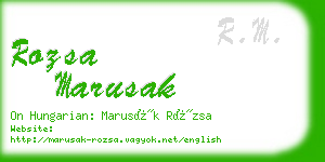 rozsa marusak business card